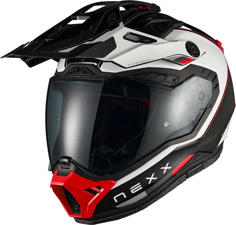 Image of Nexx X.Rally Raid Carbon Enduro Helmet, black-white-red, Size M for Men