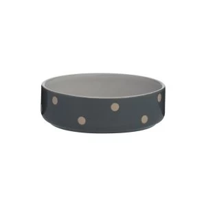 Image of Mason Cash Grey Polka Dot 13cm Pet Bowl
