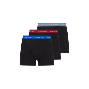 Image of Calvin Klein Pack Cotton Stretch Trunks - Blu/Purp/Blu