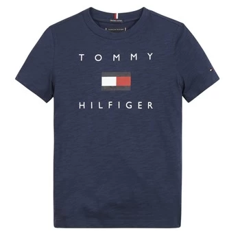 Image of Tommy Hilfiger FROUI boys's Childrens T shirt in Blue - Sizes 8 years,10 years,12 years