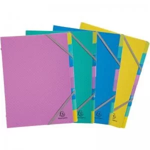 Image of Exacompta Forever Young Multipart File 3 Flap8 Part Assorted Pack of 4