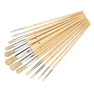 Image of Silverline Artists Paint Brush Set 12pce Round Tips 868848