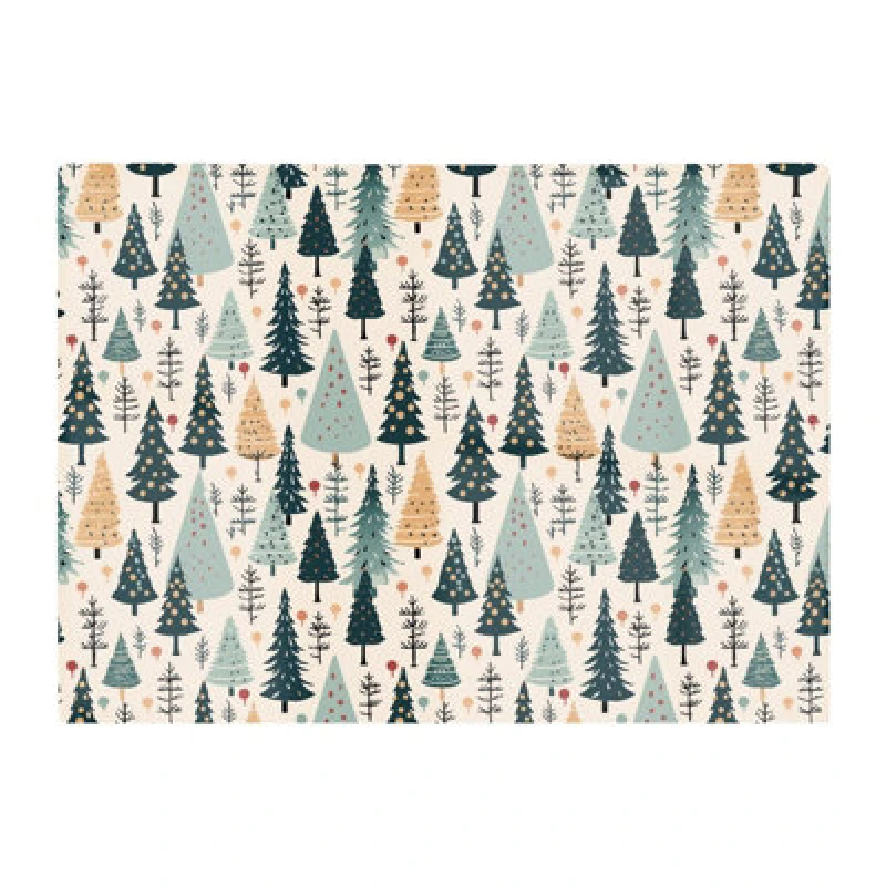 Image of Warren Reed Designer Boho Inspired Christmas Tree Pattern Glass Chopping Board