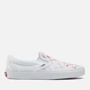 Image of Vans Womens Aura Checkerboard Classic Slip-On Trainers - White - 4