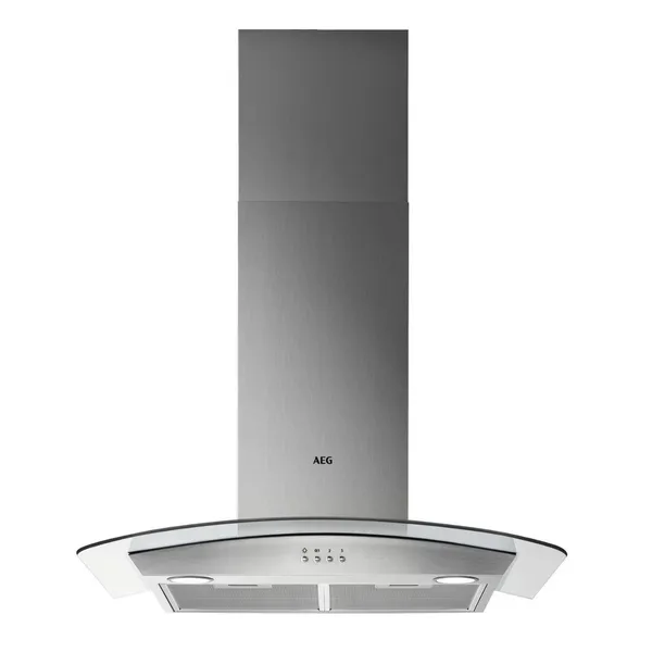 Image of AEG DTX3840M 3000 80cm Curved Glass Chimney Cooker Hood - Stainless Steel DTX3840M Stainless steel