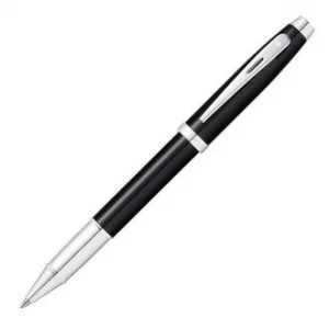 Image of Sheaffer 100 Black Lacquer Chrome Trim Rollerball Pen