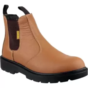 Image of Amblers Mens Safety FS115 Dual Density Pull On Chelsea Safety Boots Tan Size 12