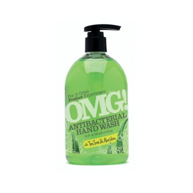 Image of OMG Anti-Bacterial Hand Wash Tea Tree and Aloe Vera 500ml (12 Pack) OMGABHW-GR