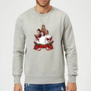 Image of Star Wars Jedi Carols Grey Christmas Sweatshirt - M - Grey