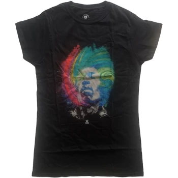 Image of Jimi Hendrix - Galaxy Womens Medium T-Shirt - Black