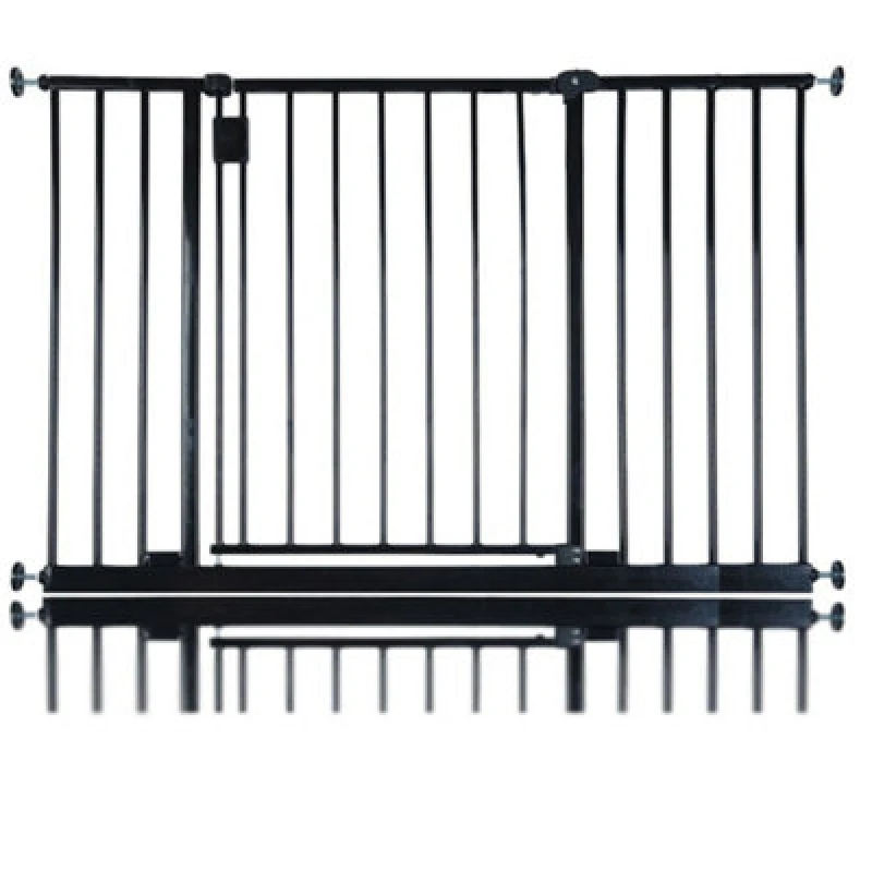 Image of Safetots Extra Wide Hallway Gate, 109Cm - 115Cm, Black, Pressure Fit Baby Gate For Hallways And Wide Spaces