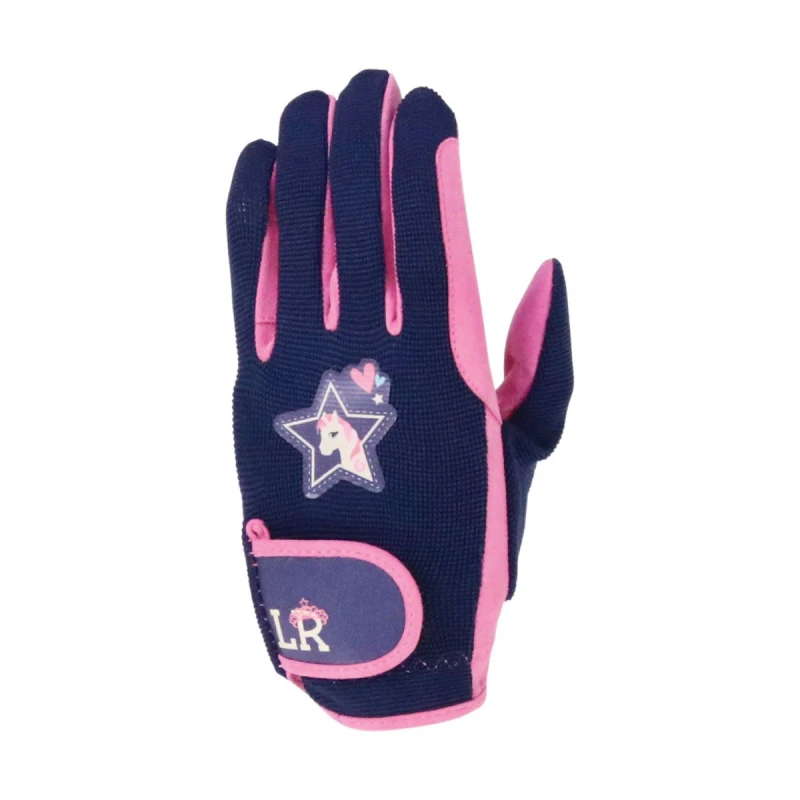 Image of Little Rider I Love My Pony Riding Gloves in Pink Size: Medium Pink Unisex M