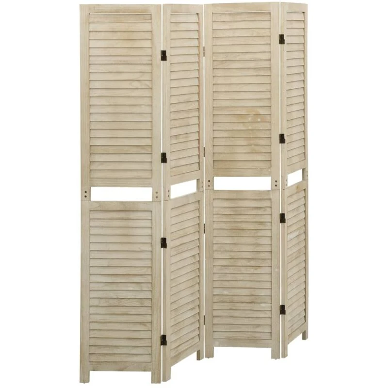 Image of VIDAXL 4-Panel Room Divider 140x165cm Solid Wood Paulownia Vidaxl 8720286655122