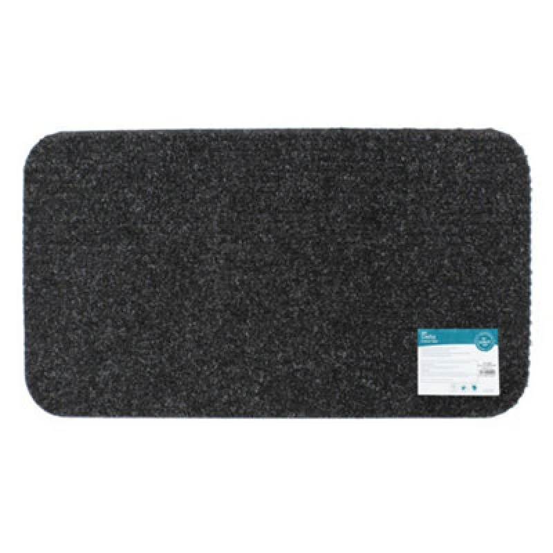 Image of JVL Delta Scraper Door Mat, 40x70cm, Charcoal Charcoal