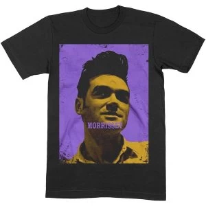 Image of Morrissey - Purple & Yellow Unisex Medium T-Shirt - Black