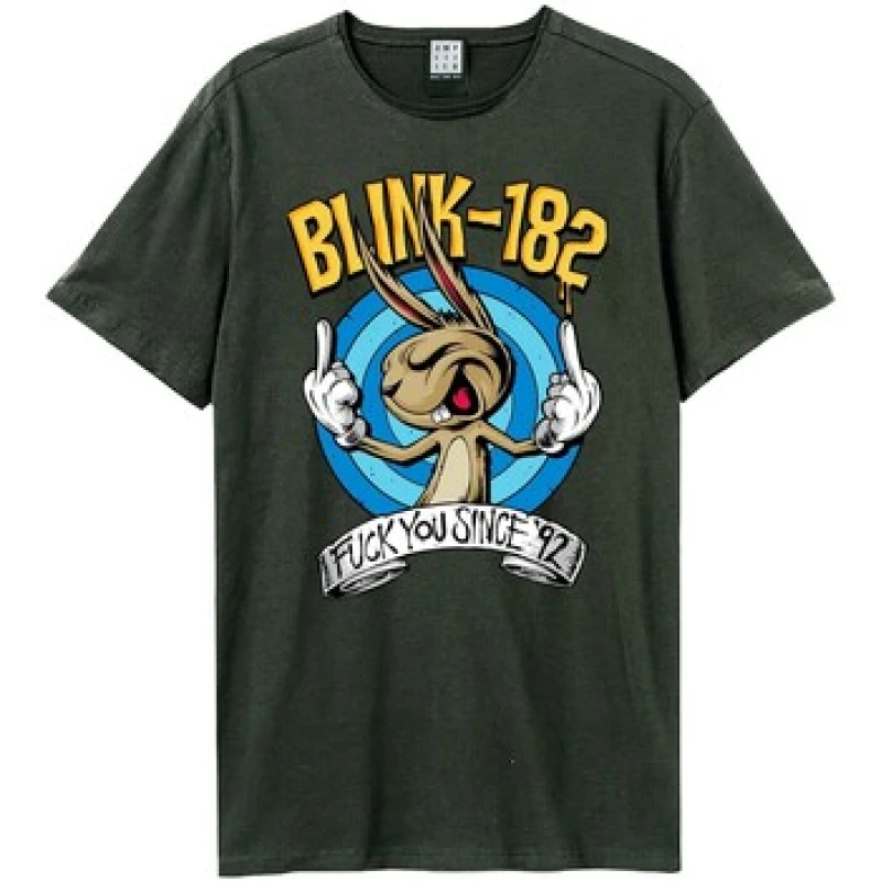 Image of Amplified Amplified Men F You Since 92 Blink 182 T-Shirt in Charcoal Size: X-Small Charcoal XS Male 5063750597751