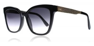 Image of Jimmy Choo Junia/S Sunglasses Black / Gold OFE 55mm
