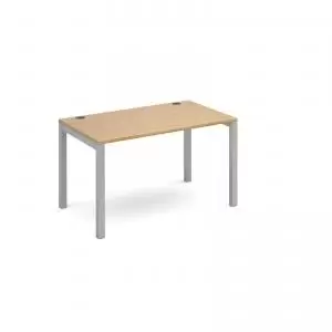 Image of Connex starter unit single 1200mm x 800mm - silver frame and oak top