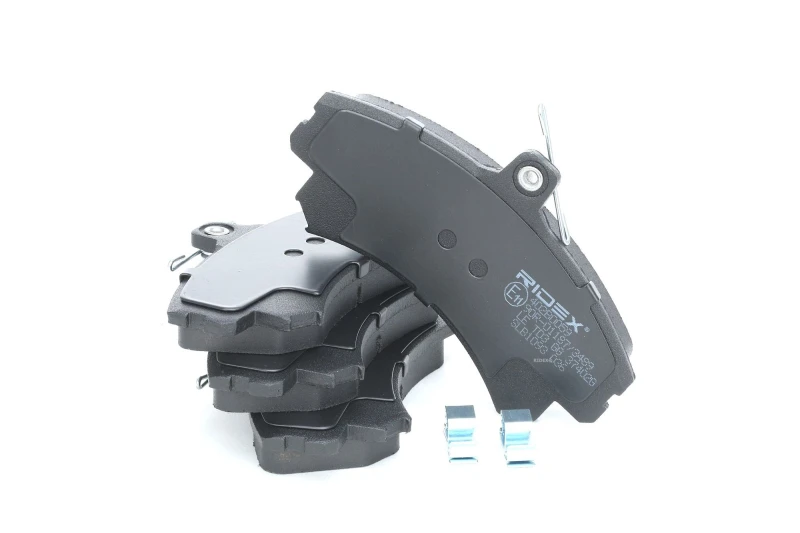 Image of RIDEX 402B0059 Brake pad set Front Axle, with acoustic wear warning Brake Pad Set,disc brake (402)