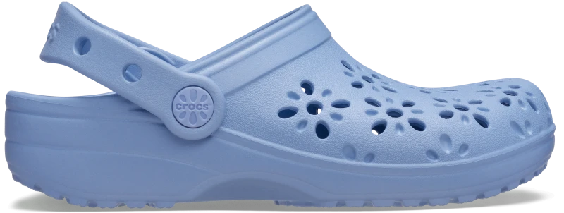 Image of Crocs Kids Classic Floral Cut-Out Clogs Blue Haze C11