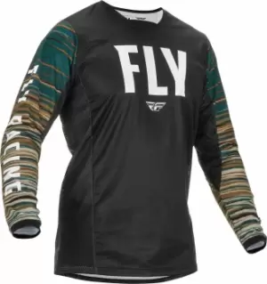 Image of Fly Racing Kinetic Wave Motocross Jersey, black, Size S, black, Size S
