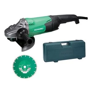 Image of HiKOKI G23STCD/J1 Angle Grinder 230mm Diamond Blade & Case 2000W 240V