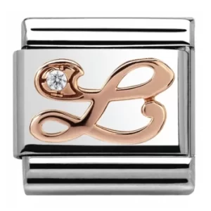 Image of Nomination CLASSIC Rose Gold Letter L Charm 430310/12