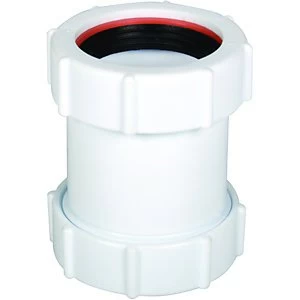 Image of FloPlast WC08 Unicom Compression Waste Straight Coupler - 40mm