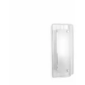 Image of Ideal Lux Tudor - 1 Light Indoor Small Over Mirror Wall Light Glass, E14