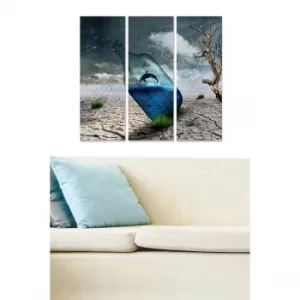 Image of MDF749692 Multicolor Decorative MDF Painting (3 Pieces)