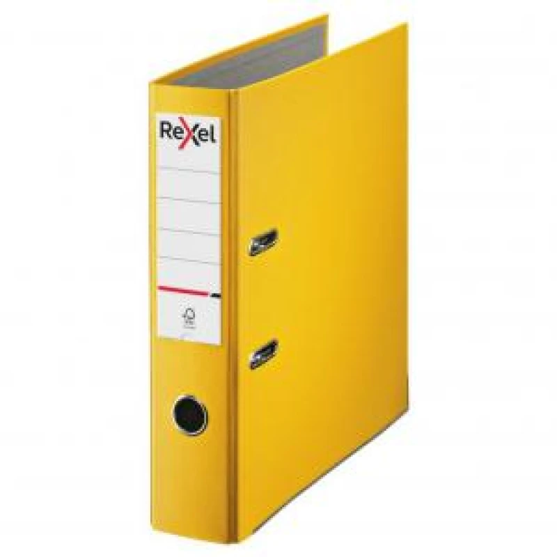 Image of Rexel Lever Arch File Polypropylene ECO A4 75mm Yellow Pack 10 EXR87494XX
