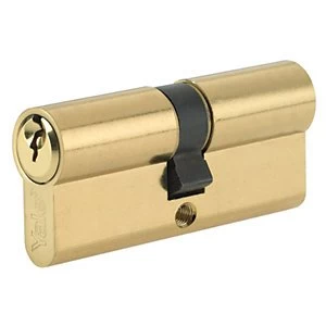 Image of Yale P-ED3535-PB Euro Profile Cylinder Lock - Brass 35 x 10 x 35mm