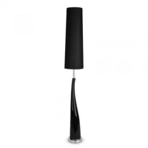 Image of Curved Ceramic Floor Lamp in Black