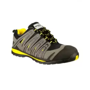 Image of Amblers Safety FS42C Safety Trainer / Mens Shoes (12 UK) (Black/Grey/Yellow)