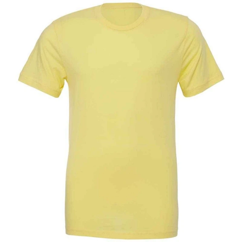 Image of Bella + Canvas Mens Crew Neck T-Shirt in Bright Yellow Size: XS Bright Yellow Male XS