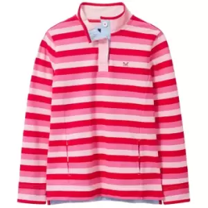 Image of Crew Clothing Womens Padstow Pique Sweater Pink Block Stripe 12