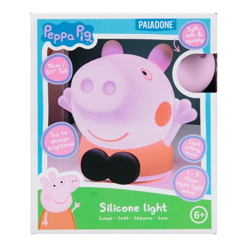 Image of Peppa Pig Peppa Pig Silicone LED Kids Novelty Light - Pink