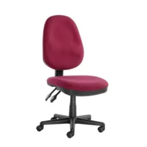 Image of Twin Lever Wine Burgundy Operator Chair No Arms
