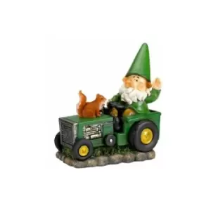 Image of Fun Garden Farmer Wilf on Tractor Garden Gnome Ornament