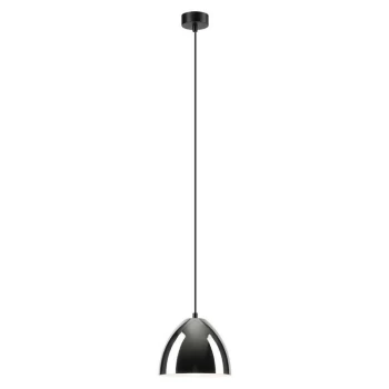 Image of Lamkur Lighting - Mia Dome Pendant Ceiling Lights Chrome, 1x E27