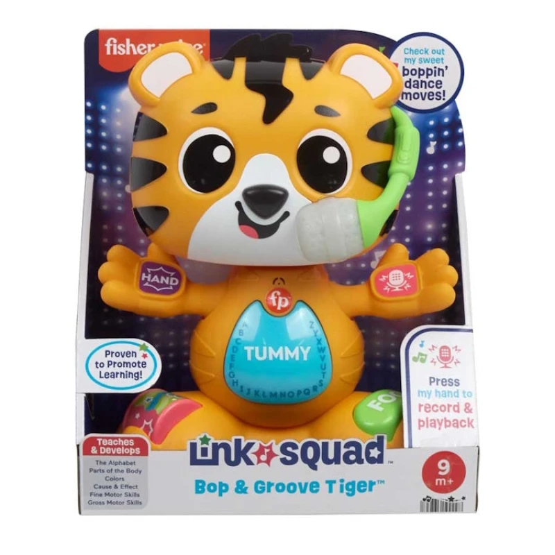 Image of Link Squad Fisher-Price Link Squad Bop & Groove Tiger Learning Toy