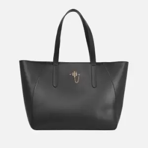 Image of Tommy Hilfiger Womens Chain Tote Bag - Black