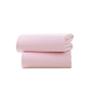 Image of Clair de Lune Pack of Two Fitted Pram/Crib Sheets - Pink