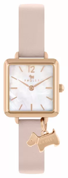 Image of Radley RY21372 Womens Square Case Mother of Pearl Dial Pink Watch