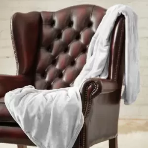 Image of Belledorm Heat Holder Thermal Fleece Blanket, Ice Grey, 180 x 200 Cm