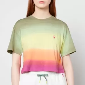 Image of Polo Ralph Lauren Womens Ombre Cropeed T-Shirt - Ombre Dye - S