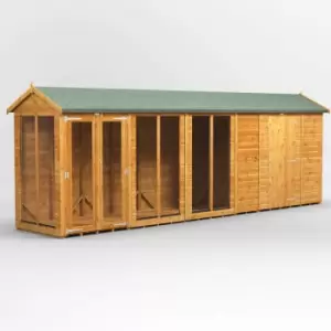 Image of 20X4 Power Apex Summerhouse Combi Including 6ft Side Store
