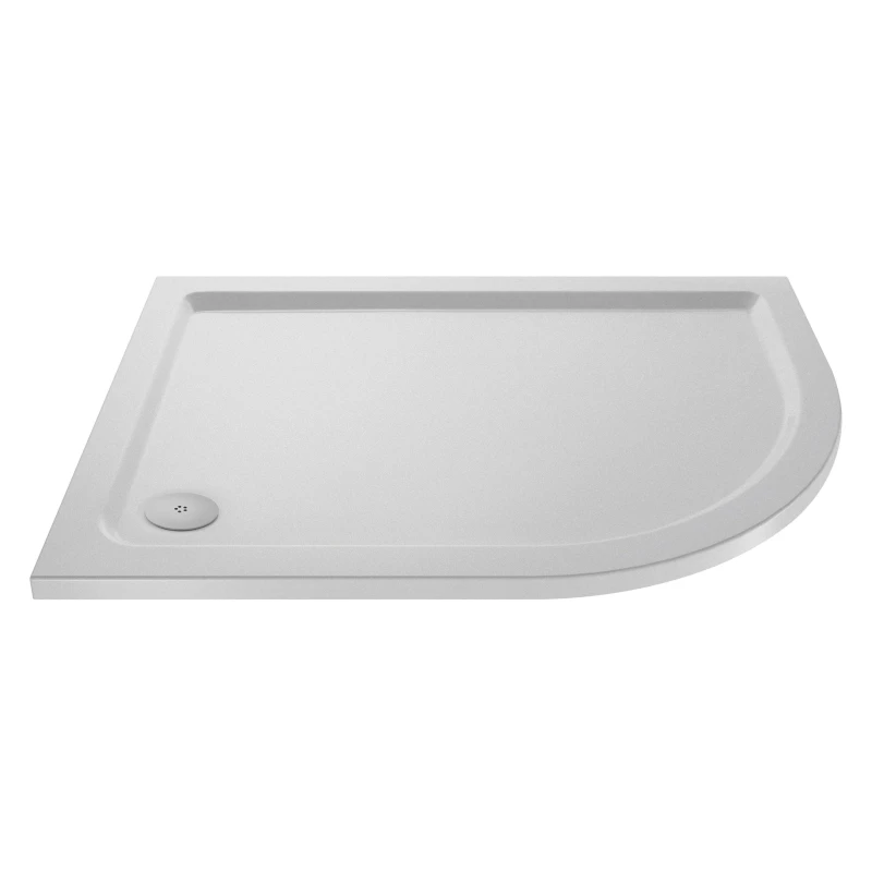 Image of Balterley Premium Slip Resistant Shower Tray - Right Hand Offset Quadrant - 1000mm x 800mm - White White