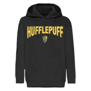 Image of Harry Potter Boys Hufflepuff Shield Hoodie (5-6 Years) (Black)