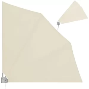 Image of 2x Balcony Privacy Screen Sun Screening Shading Protection Terrace Collapsible Beige